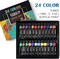 Acrylic Paint Canvas Set,42 Piece Professional Premium Paint Kit with 1 Wood Easel,24Colors,10 Brushes,6 Canvases, Painting Supplies Kit for Kids,Students, Artists and Beginner